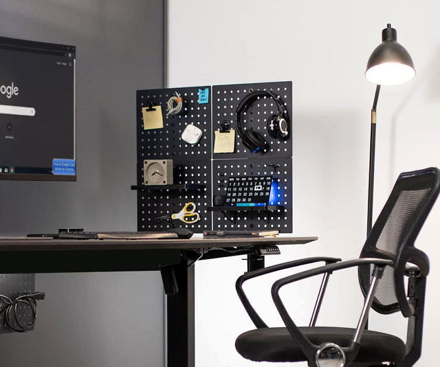 Clamp-On Desk Pegboard