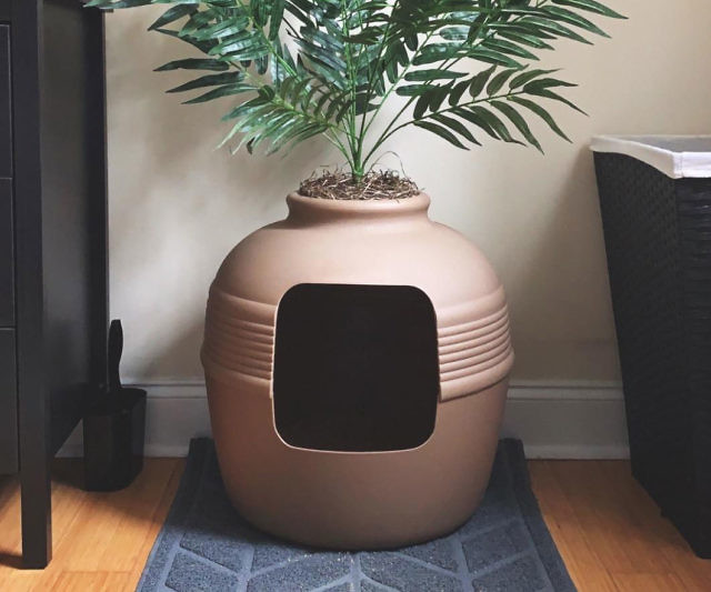 Clay Planter Hidden Cat Litter Box