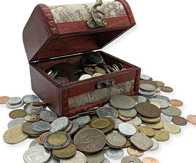 Coin Filled Treasure Chest