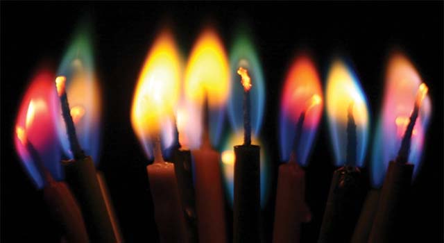 Colored Flame Candles
