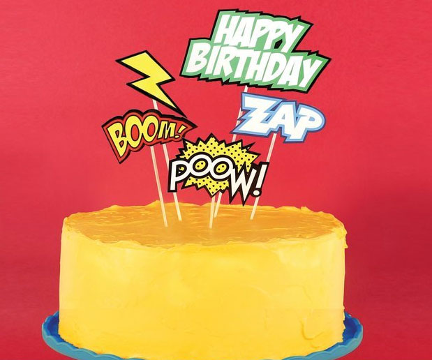 Comic Book Cake Toppers