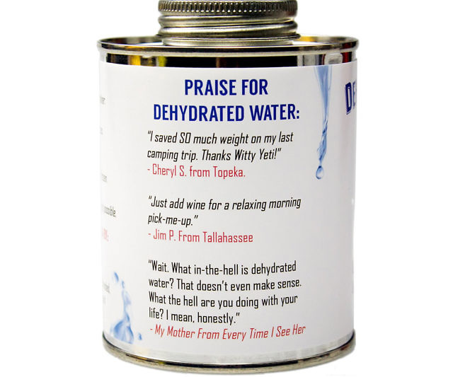 Dehydrated Water In A Can