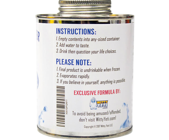 Dehydrated Water In A Can