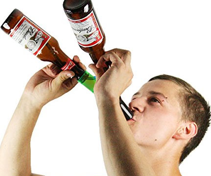 Double Beer Bong Bottle Funnel