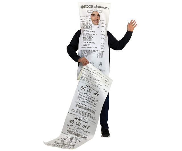 CVS Pharmacy Receipt Costume