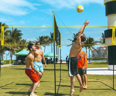 Four Square Volleyball Game