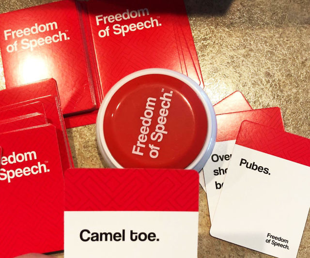 Freedom Of Speech Party Card Game