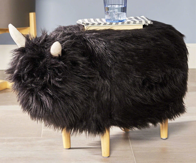 Furry Yak Ottoman