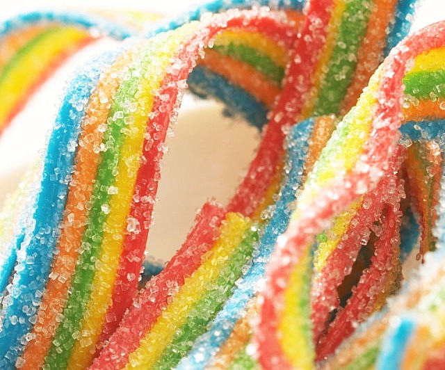 Rainbow Candy Bacon Strips