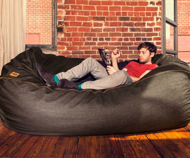 Giant Bean Bag Denim Sofa