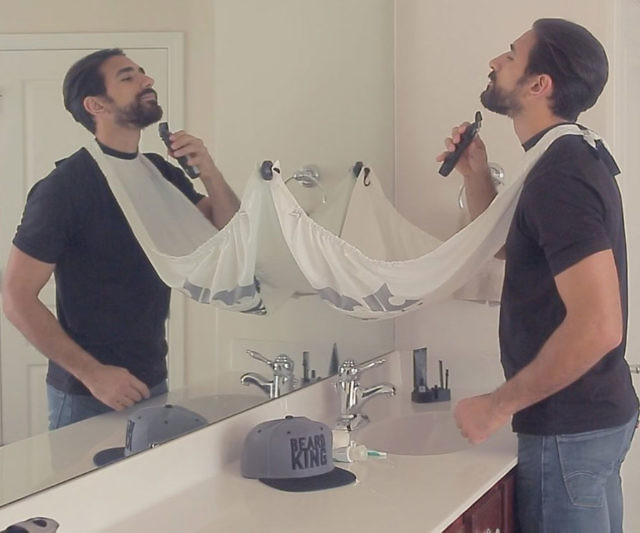 Facial Hair Clippings Catcher Bib
