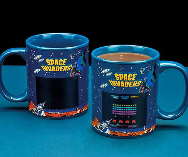 Heat Reactive Space Invaders Coffee Mug