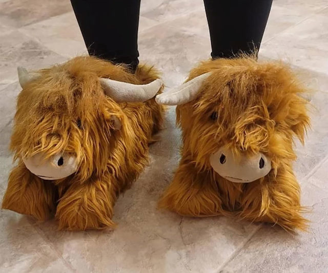 Highland Cow Fluffy Slippers