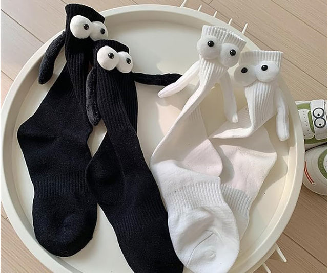 Magnetic Holding Hands Socks