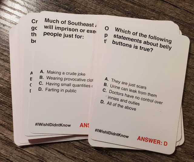 I Wish I Didn’t Know Trivia Game