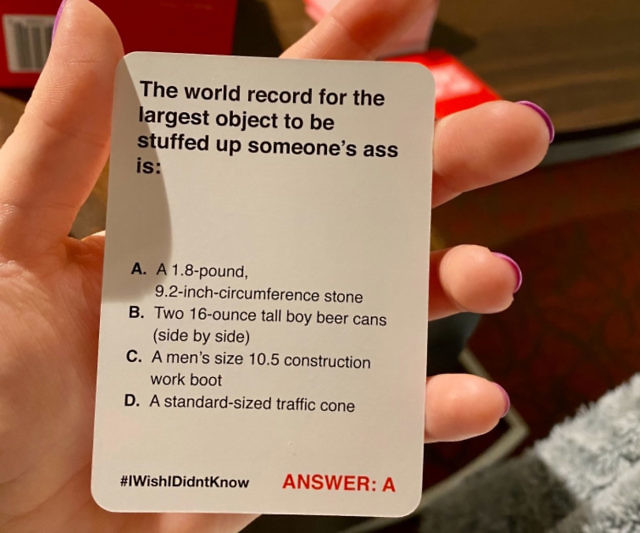 I Wish I Didn’t Know Trivia Game