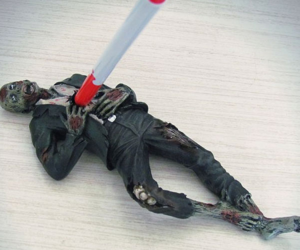 Impaled Zombie Pen Holder
