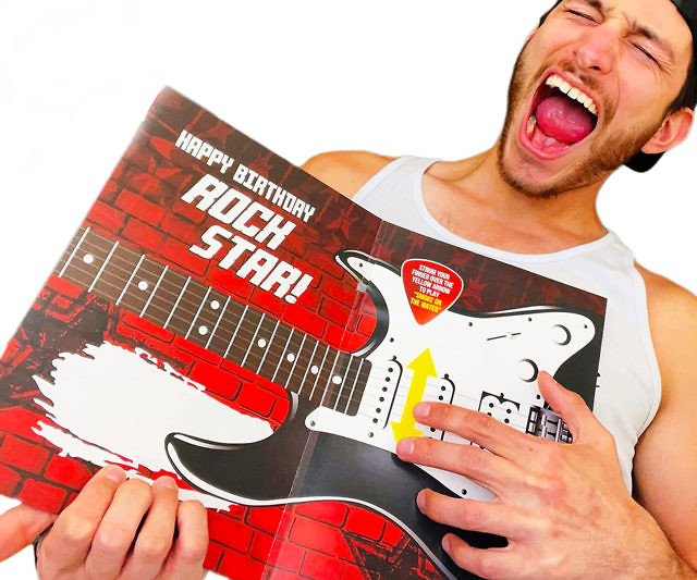 Interactive Guitar Birthday Card