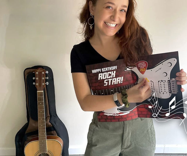 Interactive Guitar Birthday Card