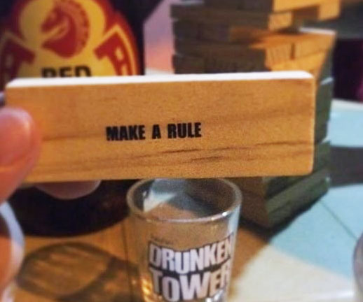 Wooden Stacking Blocks Drinking Game