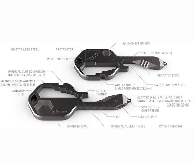 Key Shaped Pocket Multi-Tool