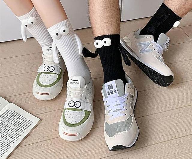Magnetic Holding Hands Socks