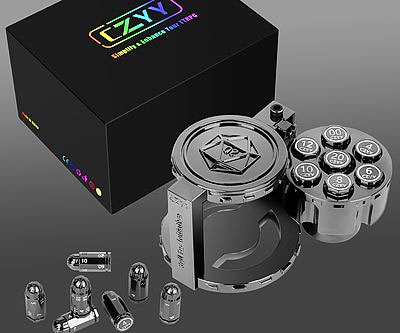 Metal Bullet Dice Set With Revolver Dice