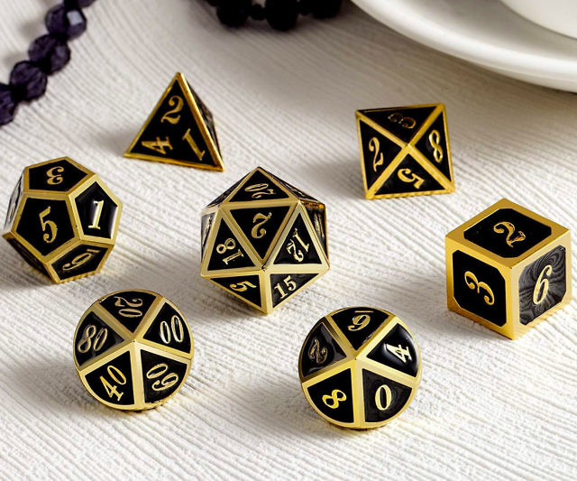 Metal Polyhedral Dice Set