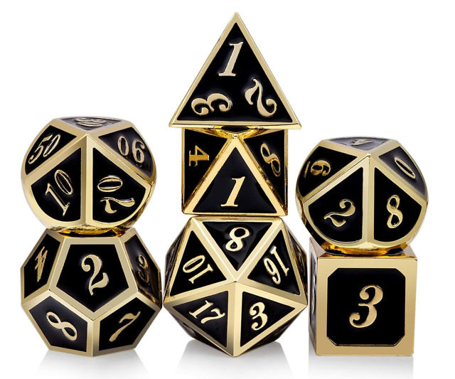 Metal Polyhedral Dice Set
