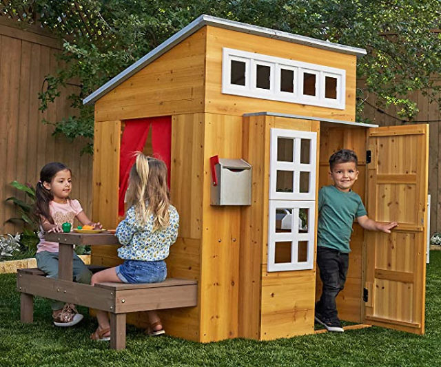 Modern Outdoor Wooden Playhouse