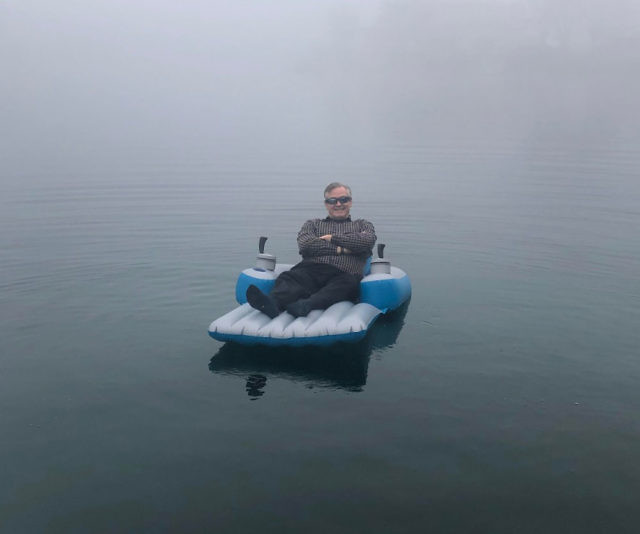 The Motorized Inflatable Pool Lounger