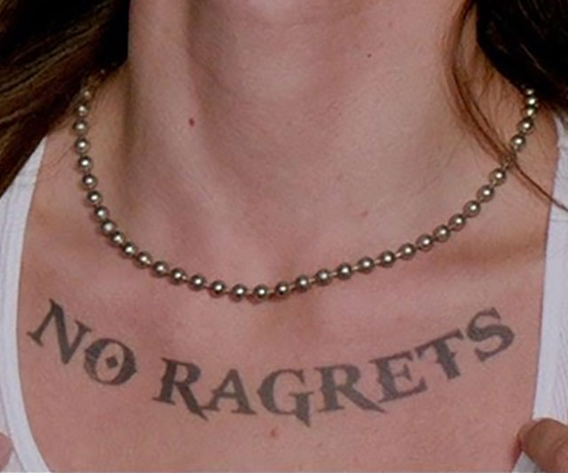 No Ragrets Temporary Tattoo