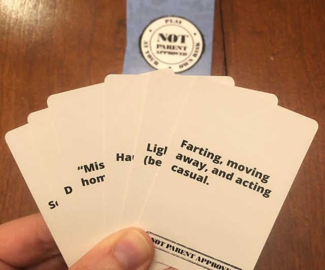 Not Parent Approved Card Game