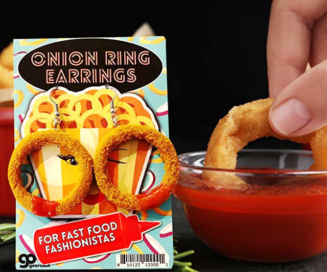 Fried Onion Ring Earrings