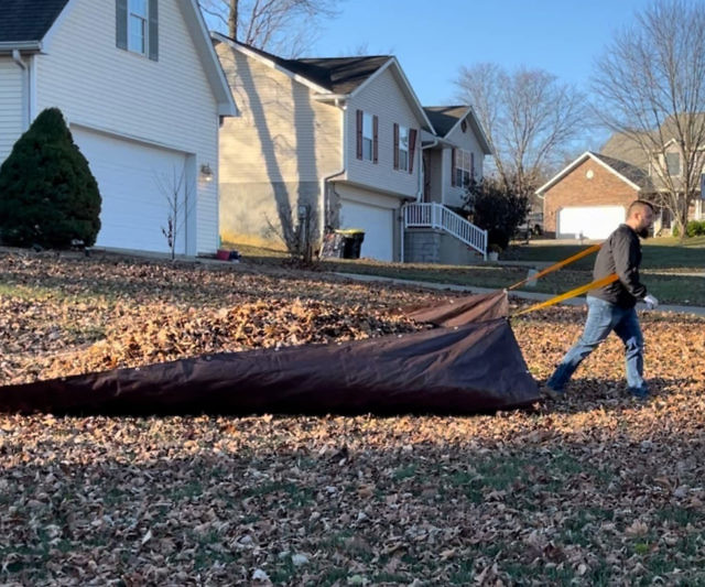 Outdoor Tarp Dragging Yard Tool