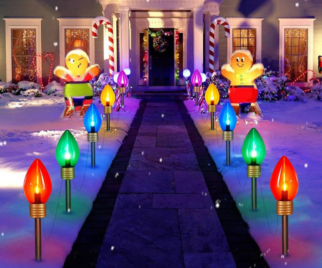 Jumbo Christmas Light Lawn Ornaments