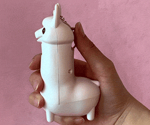 Pepper Spray Spitting Llama Keychain