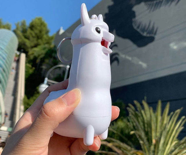 Pepper Spray Spitting Llama Keychain