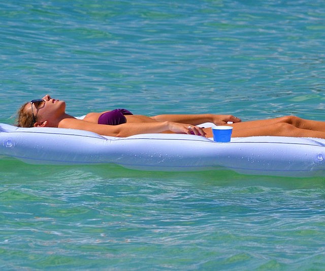 Floating Beer Pong Raft