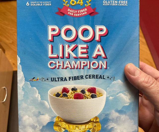 Poop Like A Champion Cereal