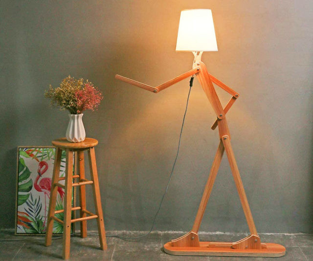 Posable Stick Figure Floor Lamp