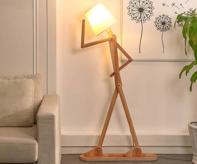 Posable Stick Figure Floor Lamp