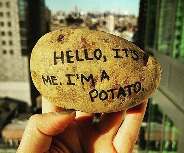 Custom Message Potato Parcel