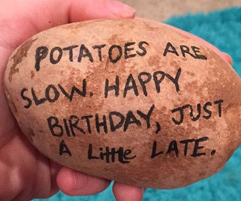Custom Message Potato Parcel