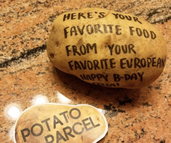 Custom Message Potato Parcel