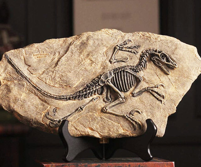 Resin Dinosaur Fossil Statues