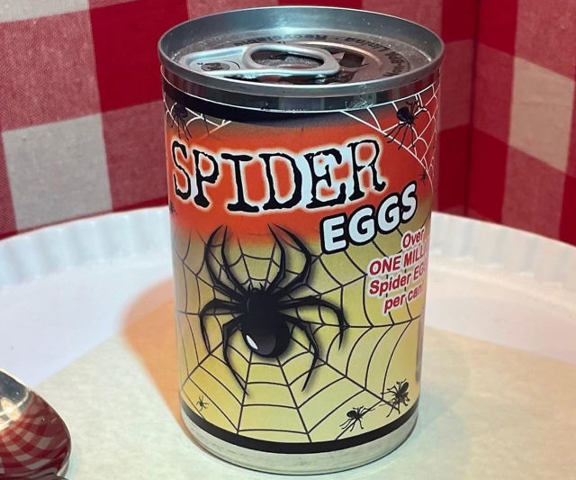 Spider Eggs Soup Can Label