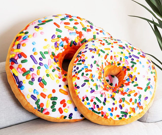 Sprinkle Donut Throw Pillow