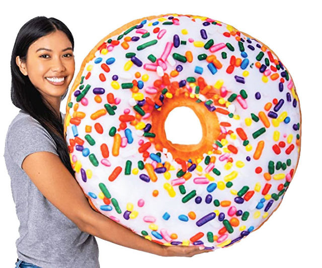 Sprinkle Donut Throw Pillow