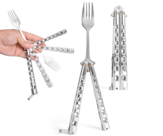 Tactical Butterfly Knife Styled Utensil